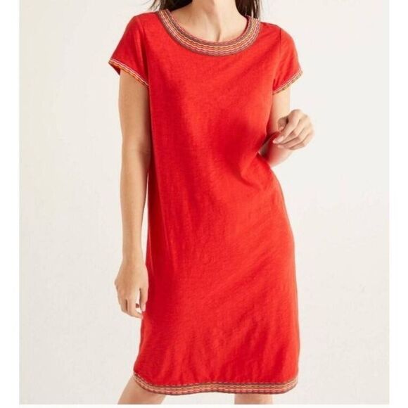 Boden Sena Red Embroidered Dress - Picture 1 of 4